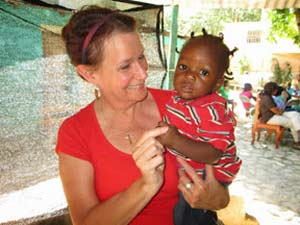 Sharon Gracen and child